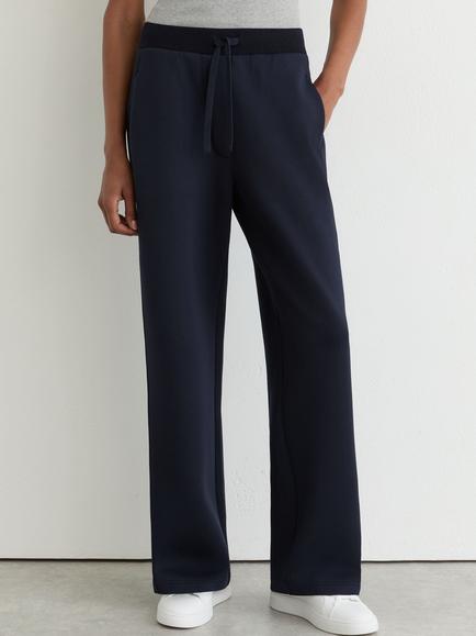 Reiss Laney Wide Leg Joggers, Navy, Navy