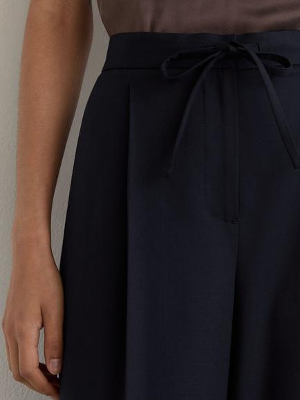 Reiss Petite Solene Wool Blend Wide Leg Suit Trousers, Navy - view 2, Navy