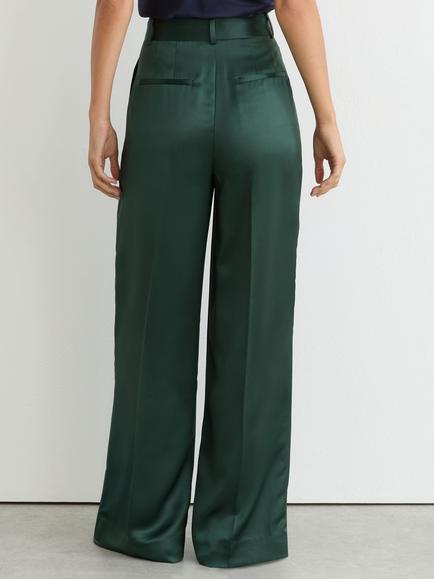 Reiss Petite Zadie Trousers, Teal Green - view 2, Teal Green
