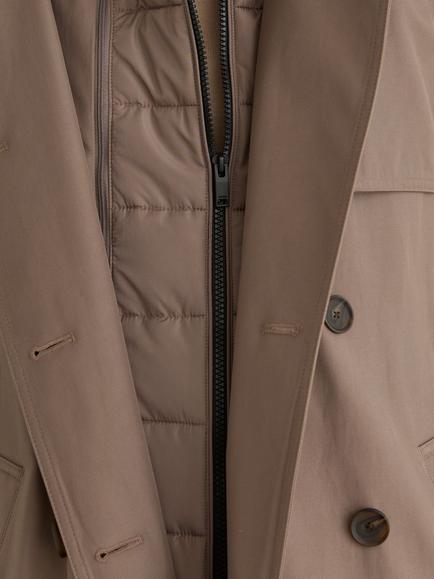 Reiss Tall Azura Longline Trench Coat, Taupe Neutral - view 2, Taupe Neutral