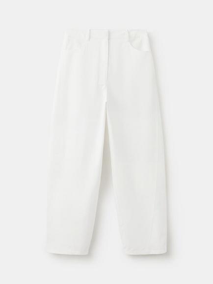 Mango High Rise Balloon Tailored Trousers, White, White