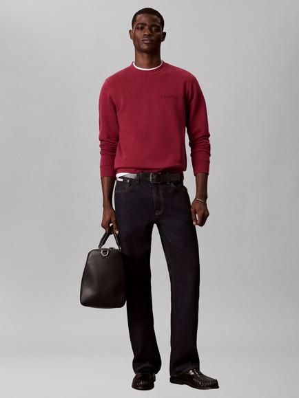 Calvin Klein Cotton Rich Jumper, Dark Red