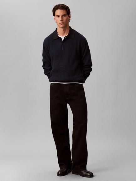 Calvin Klein Cotton Relaxed Fit Jumper, Black, Black