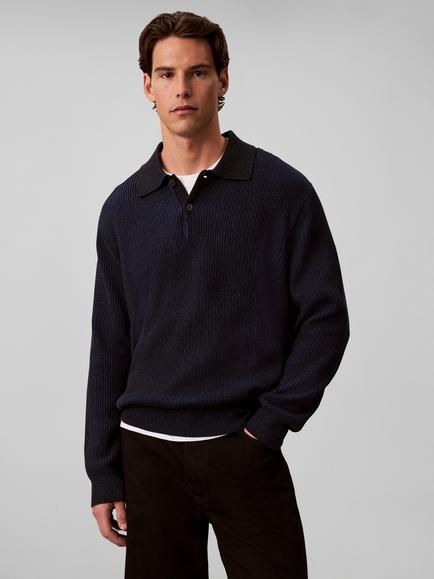Calvin Klein Cotton Relaxed Fit Jumper, Black - view 2, Black