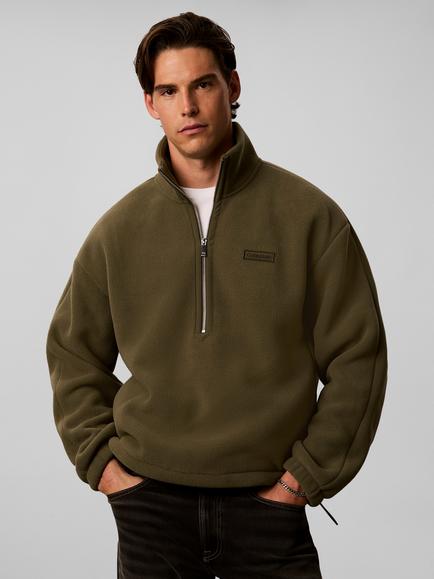 Calvin Klein Polar Fleece Jumper, Green - view 2, Green