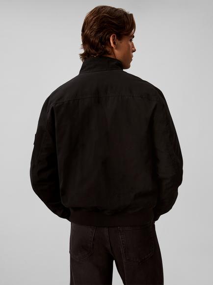 Calvin Klein Cotton Flannel Jacket, Black - view 2, Black