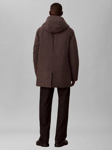 Calvin Klein Heathered Puffer Jacket, Black - view 2, Black