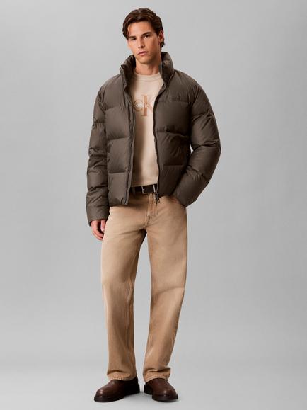 Calvin Klein Midweight Down Puffer Jacket, Camel Brown, Camel Brown