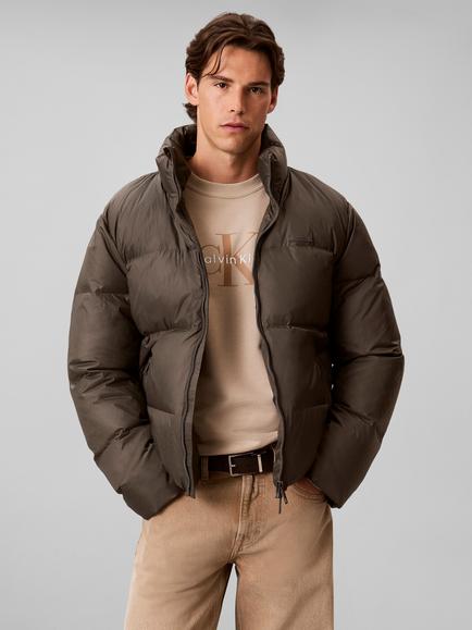 Calvin Klein Midweight Down Puffer Jacket, Camel Brown - view 2, Camel Brown