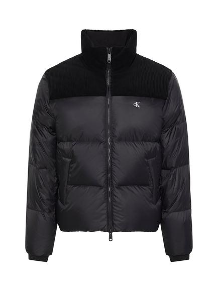 Calvin Klein Mixed Media Puffer Jacket, Black, Black