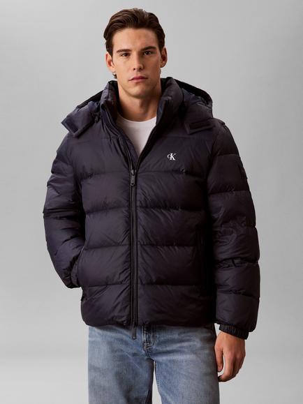 Calvin Klein Zip Off Hood Puffer Jacket, Dark Blue - view 2, Dark Blue