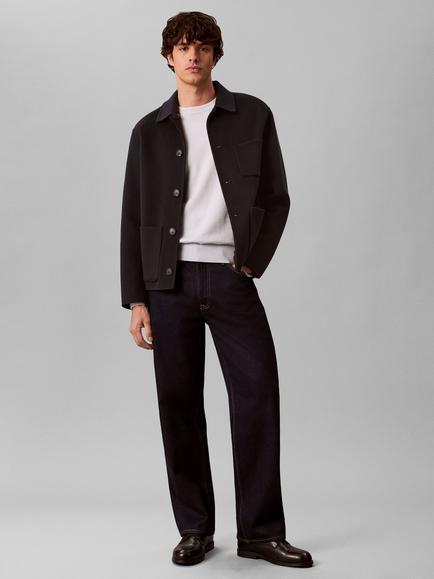 Calvin Klein Reversible Wool Blend Jacket, Blue Dark, Blue Dark