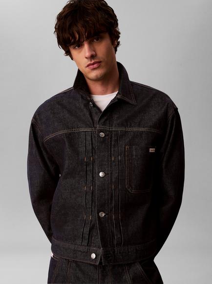 Calvin Klein Iconic Indigo Denim Jacket, Dark Blue - view 2, Dark Blue