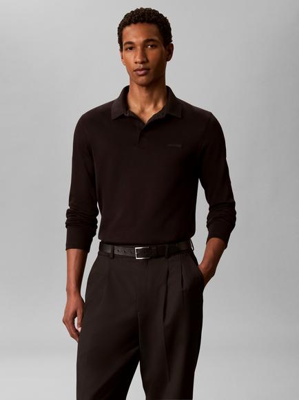 Calvin Klein Slim Fit Supima Cotton Polo Shirt, Black, Black
