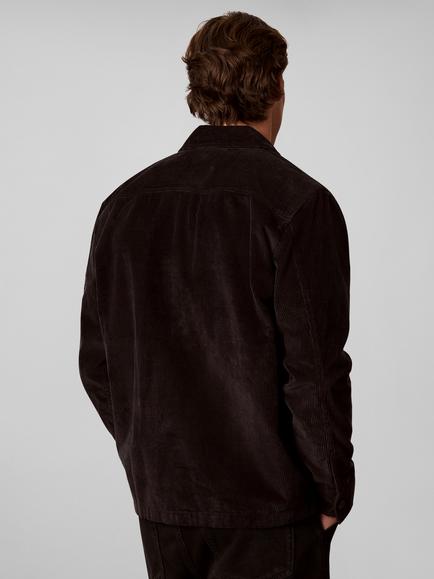 Calvin Klein Cotton Relaxed Corduroy Shirt Jacket - view 2, Black