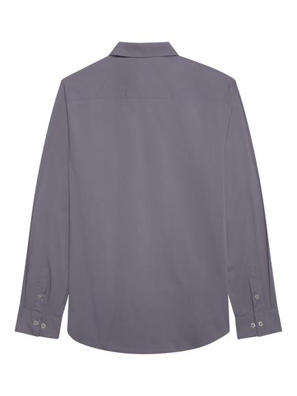 Calvin Klein Slim Stretch Button-Down Shirt, Mid Grey - view 2, Mid Grey