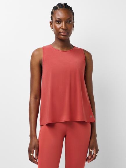 Sweaty Betty Soft Flow Studio Keyhole Back Tank Top, Terrazzo Red, Terrazzo Red