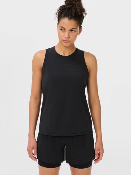 Sweaty Betty Ultimate Train Perforated Split Back Tank Top, Black, Black