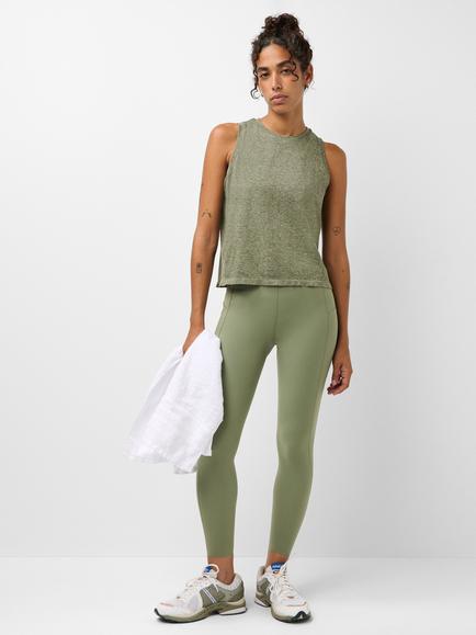 Sweaty Betty Athlete Seamless Featherweight Loose Vest - view 2, Bracken Green