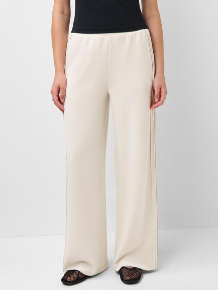 Sweaty Betty Wide Leg Pintuck Trousers, Ecru Beige, Ecru Beige