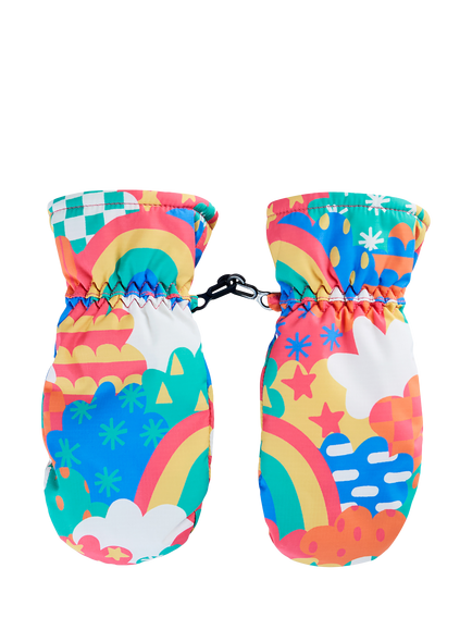 Frugi Kids' Snow & Ski Mittens, Fun Frenzy, Fun Frenzy