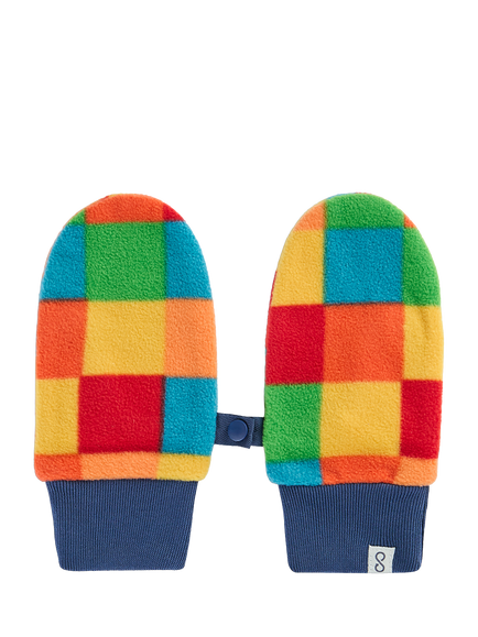 Frugi Kids' Drift Fleece Mittens, Multi, Multi