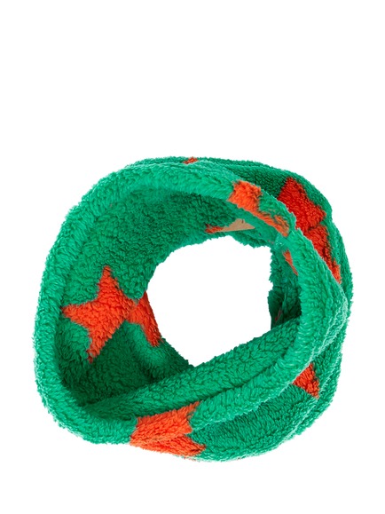 Frugi Kids' Neck Warmer Scarf, Green Multi, Green Multi