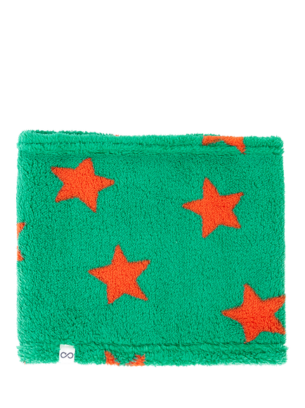 Frugi Kids' Neck Warmer Scarf, Green Multi - view 2, Green Multi