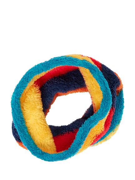 Frugi Kids' Neck Warmer Scarf, Blue Multi, Blue Multi