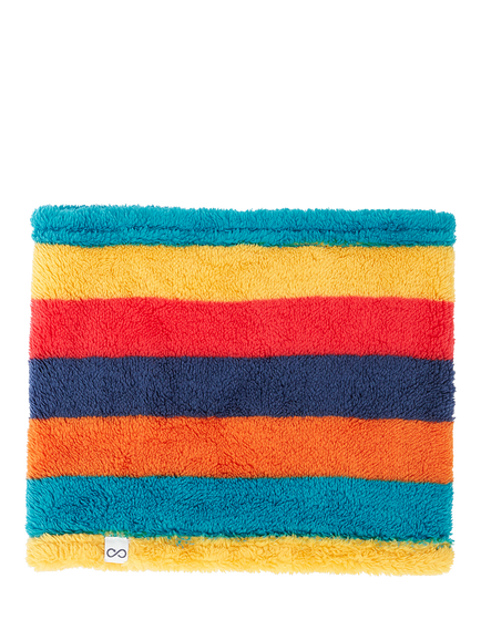 Frugi Kids' Neck Warmer Scarf, Blue Multi - view 2, Blue Multi