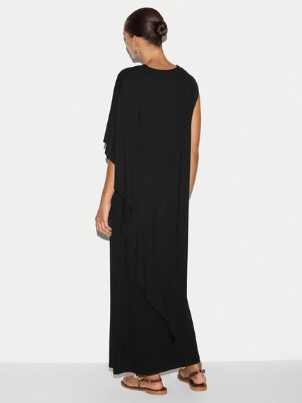Jigsaw Jersey Cape Maxi Dress, Black - view 2, Black