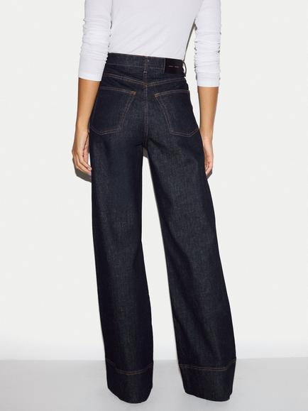 Jigsaw Kensal Wide Leg Jeans, Indigo - view 2, Indigo