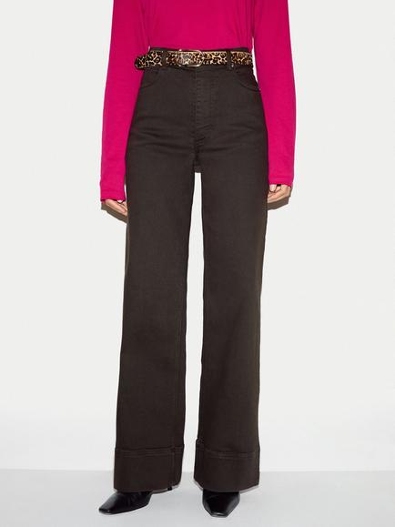 Jigsaw Kensal Wide Leg Jeans, Brown, Brown
