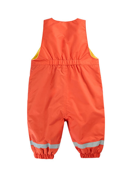 Frugi Baby Little Waterproof Dungarees, Fire - view 2, Fire