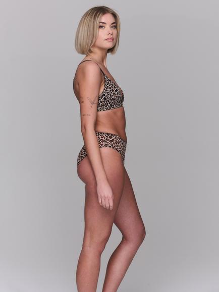 Lemonade Dolls Mesh Leopard Bralet, Leopard/ Black - view 2, Leopard/ Black