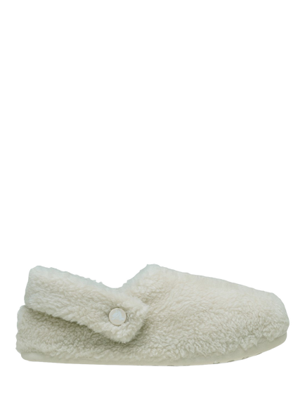 Crocs Classic Cozzzy Faux Fur Slippers, Stucco
