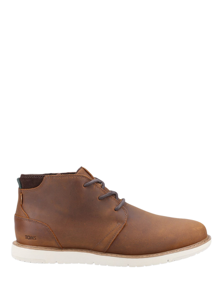 TOMS Navi Leather Chukka Boots, Black, Topaz Brown