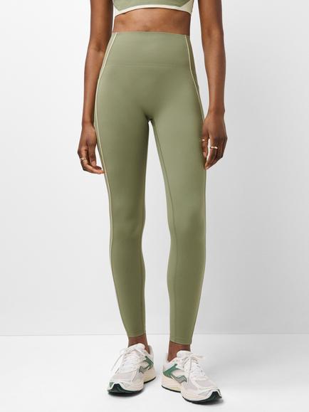 Sweaty Betty Power UltraSculpt 7/8 Piping Leggings, Bracken Green, Bracken Green