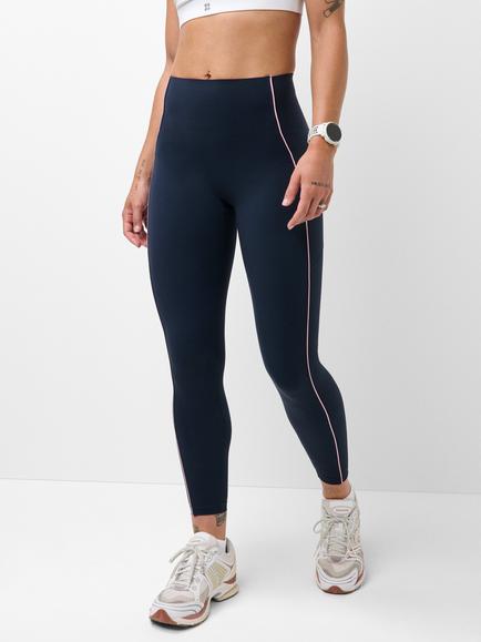 Sweaty Betty Power UltraSculpt 7/8 Piping Leggings, French Navy Blue, French Navy Blue