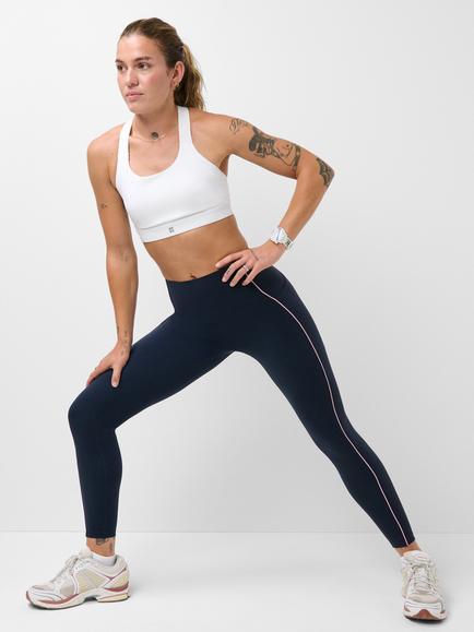 Sweaty Betty Power UltraSculpt 7/8 Piping Leggings, French Navy Blue - view 2, French Navy Blue