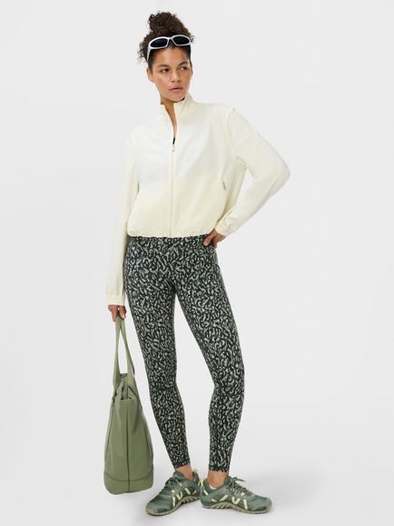 Sweaty Betty High Waisted Running Leggings, Green Wild Tech Print - view 2, Green Wild Tech Print
