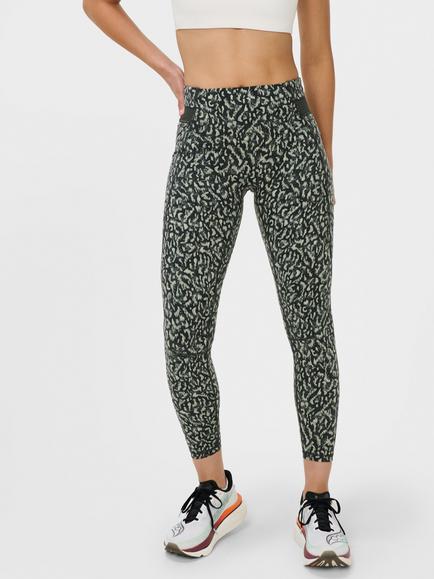 Sweaty Betty Runner's High Power Leggings, Green Wild Tech Print, Green Wild Tech Print