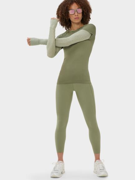Sweaty Betty Power Ultra Sculpt 7/8 Laser Cut Leggings, Bracken Green - view 2, Bracken Green
