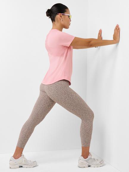 Sweaty Betty Seamless Space Dye 7/8 Leggings, Deco Pink Space Dye - view 2, Deco Pink Space Dye