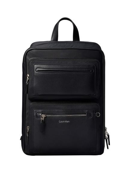 Calvin Klein Double Pocket Backpack, Black, Black