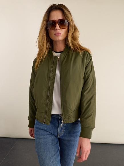 Baukjen Eve Cropped Bomber, Khaki, Khaki