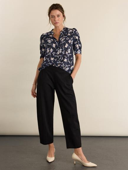 Baukjen Work to Weekend Ann Short Sleeve Blouse, Navy, Navy