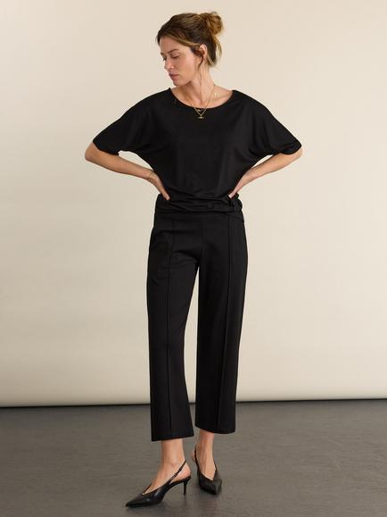 Baukjen Carrie Boat Neck Top containing LENZING™ ECOVERO™ Viscose, Black, Black