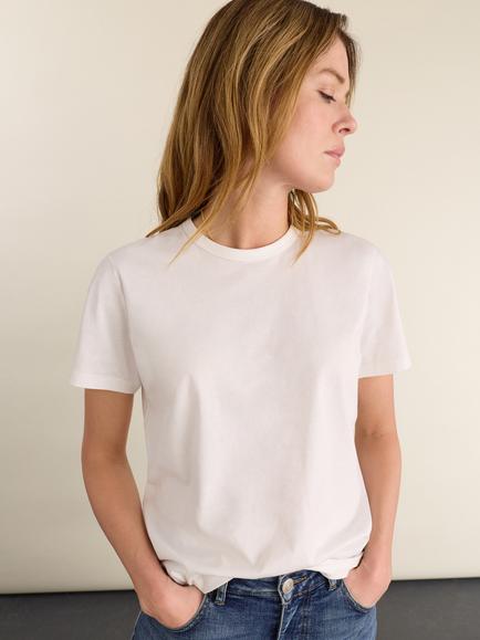 Baukjen Maddi Cotton T-Shirt, White, White