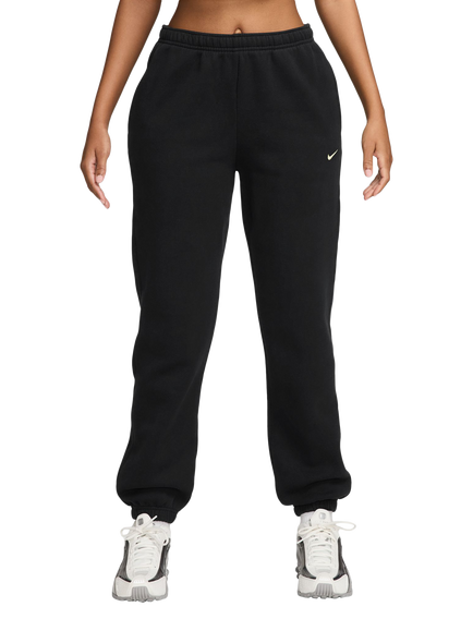 Nike Mid Cuff Tech Fleece Joggers, Black, Total Black/Sail